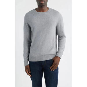 NEW, Nordstrom Men's Crewneck Cashmere Sweater in Gray SZ S #S8203